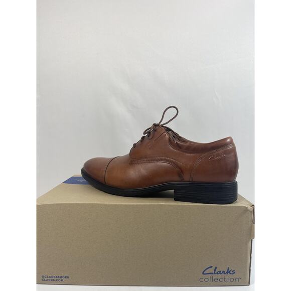 Clarks Steadwell Cap Shoes Mens Size 11 Brown Leather Derby  display picture 2